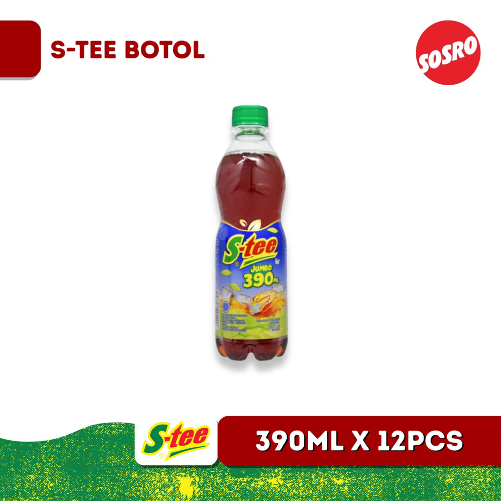 

S-tee Botol PET Jumbo 390 ml satudus isi 12