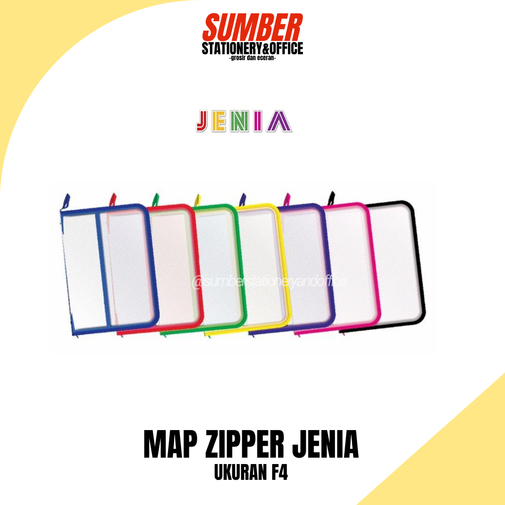 

Map Zipper Jenia F4 - Map Plastik Berresleting - Organizer Dokumen [1 Pcs] (J-MZ)
