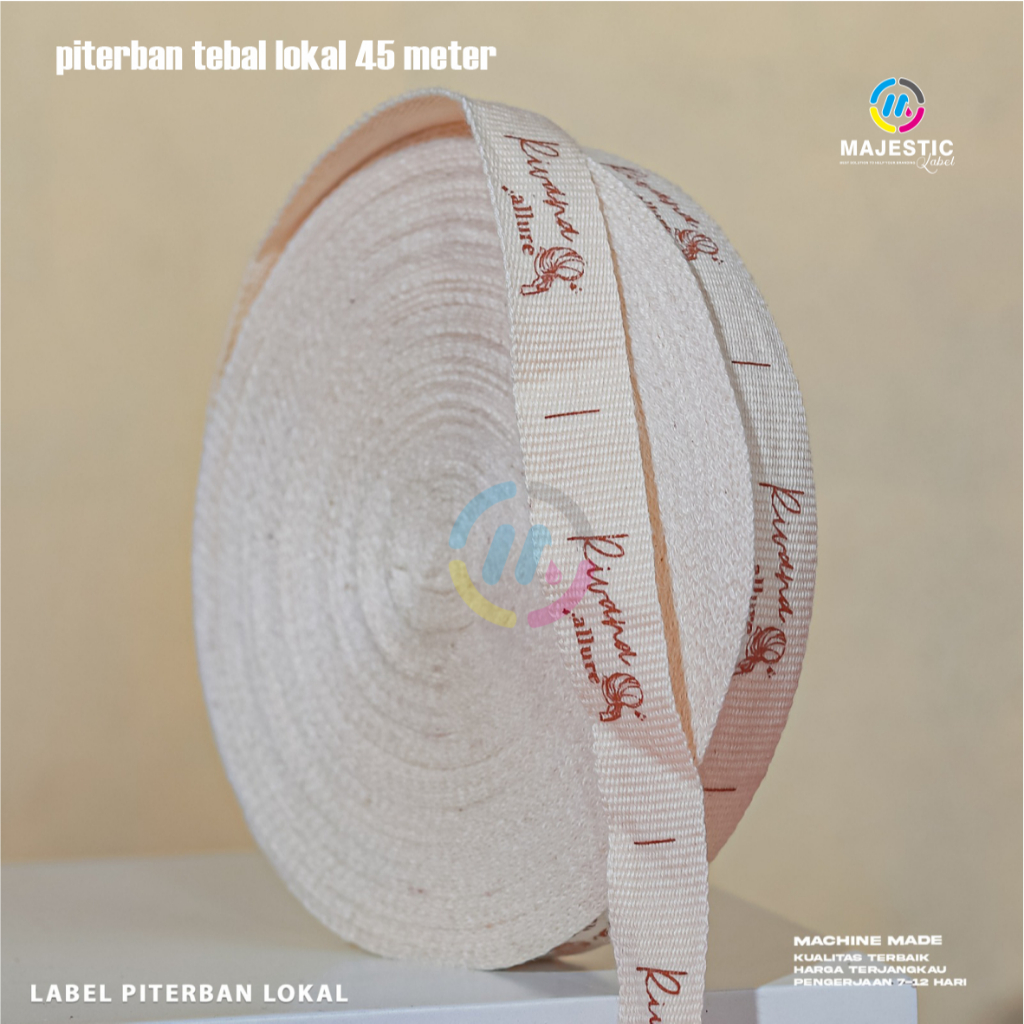 

label cotton tebal/label cotton lokal 45 meter/label kerudung/label gamis