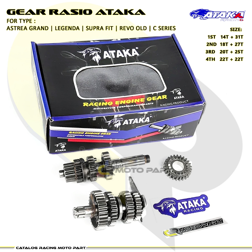ATAKA Rasio Racing honda astrea grand legenda supra fit revo old EX5 gigi rasio gear ratio full set