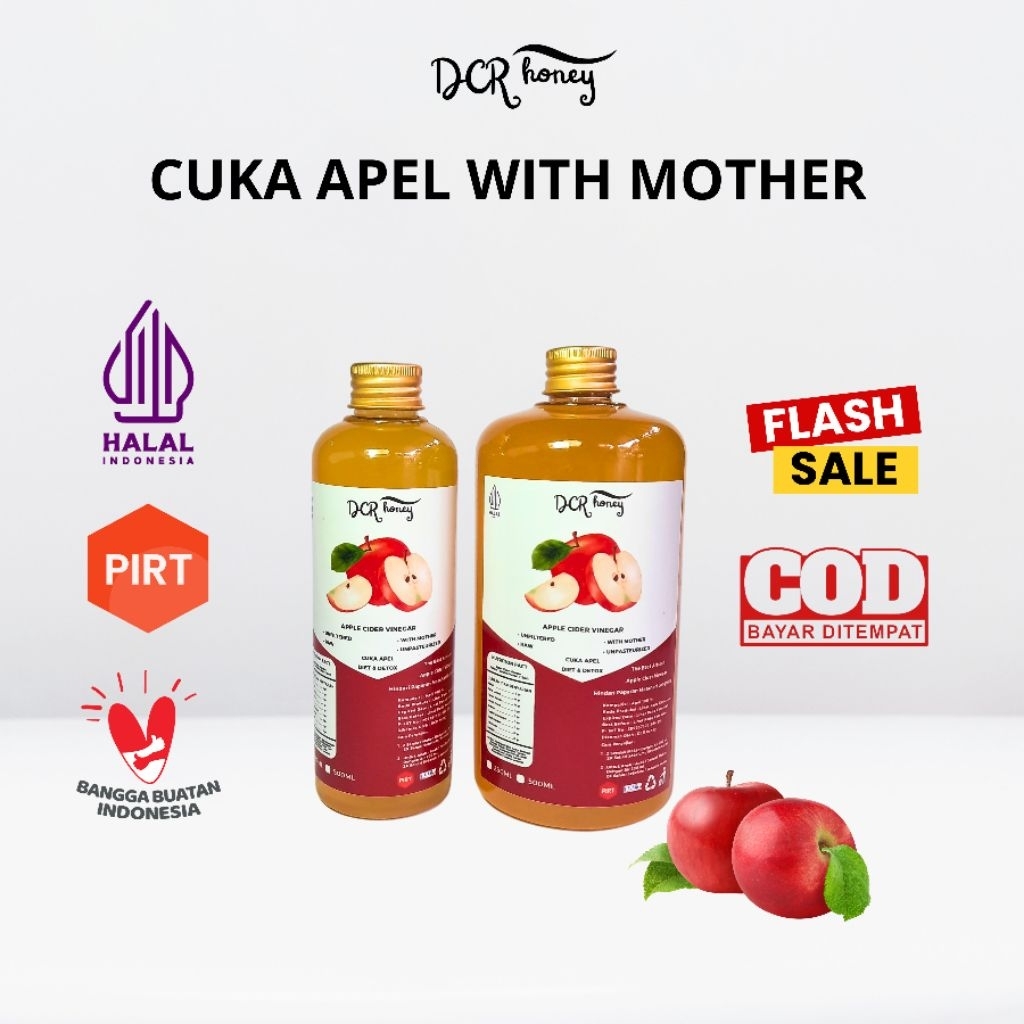 

DCR Honey - Cuka Apel 250ml & 500ml Original Premium With Mother Cider Vinegar