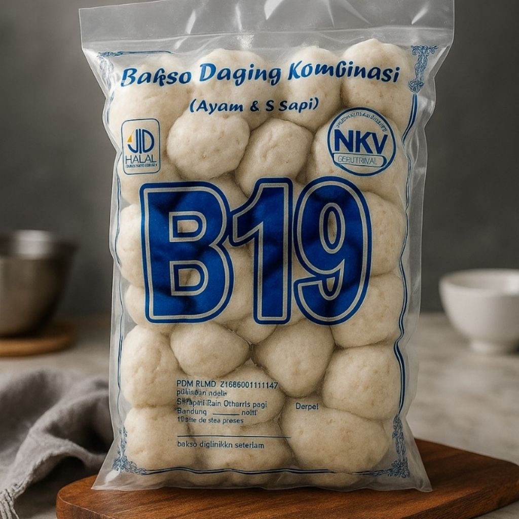 

B19 Bakso Daging Ayam Sapi Kombinasi Jawara Halal Mui Bpom Frozen Food Serbaguna isi 25