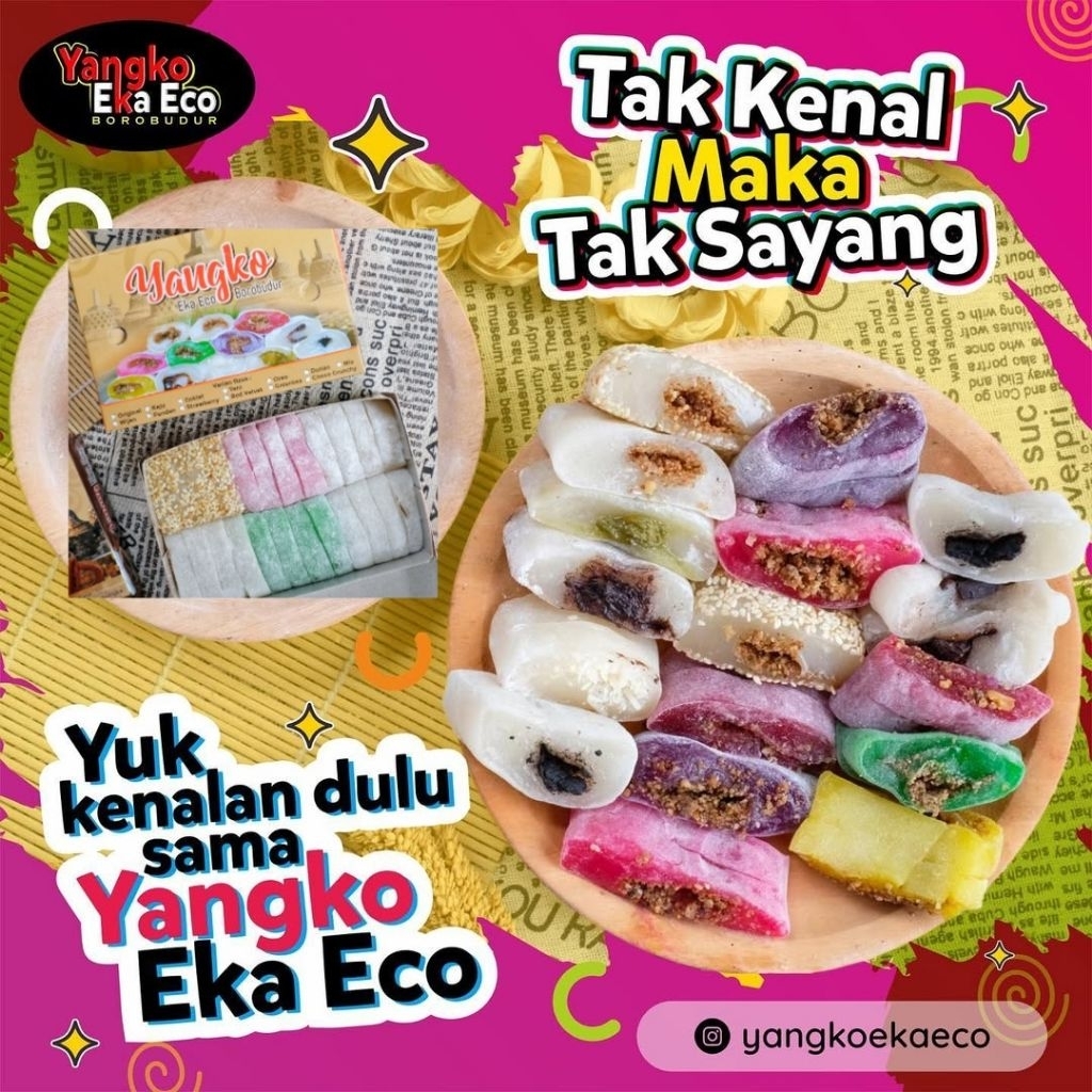 Yangko Mochi Khas Borobudur | isi 24 iris | Yangko Eka Eco Borobudur