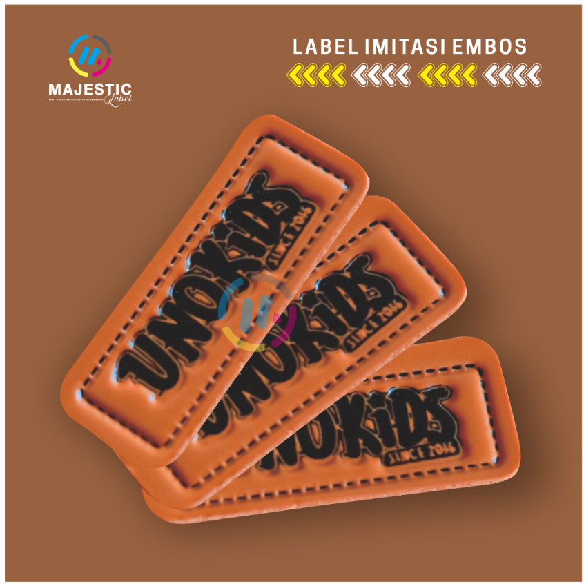 label kulit custom, label kulit sintetis, label jeans, label kulit imitasi, label kulit embos