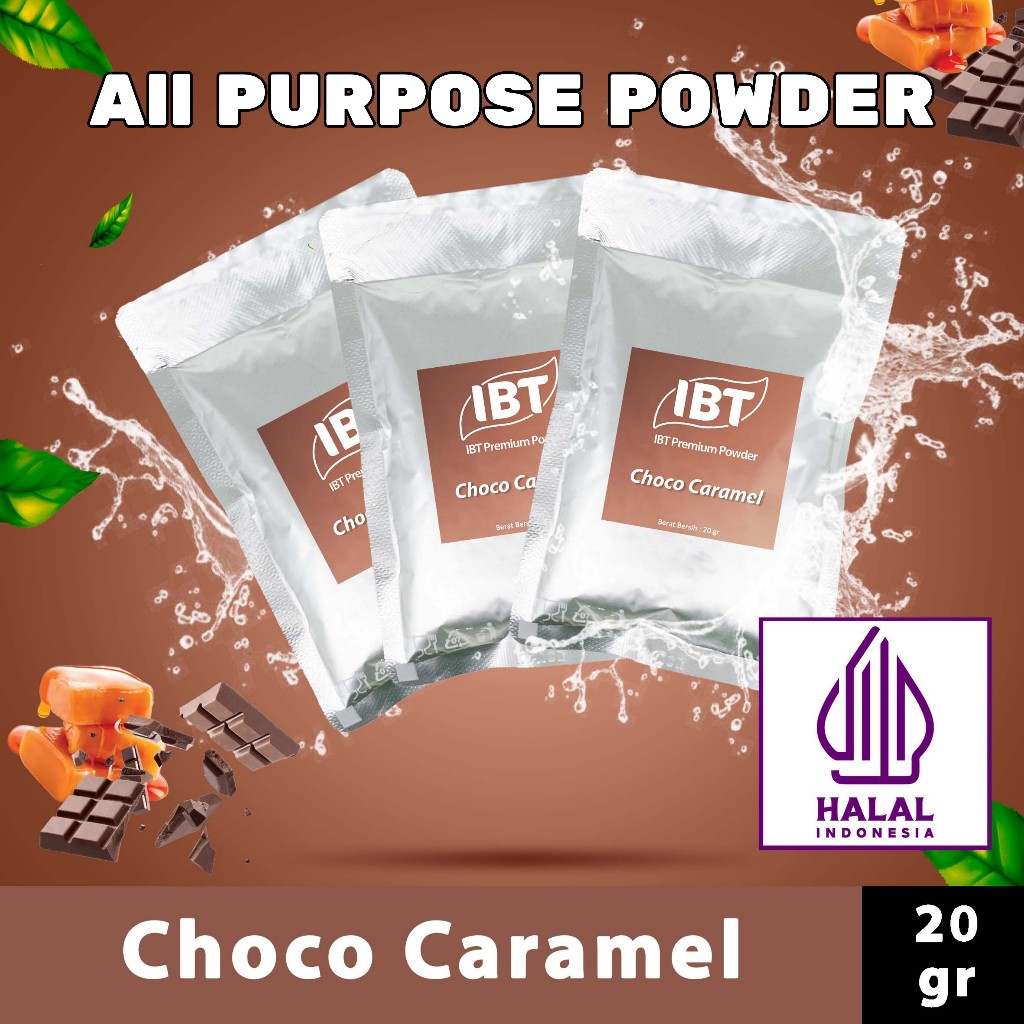 

Bahan Minuman Bubuk Rasa Coklat Choco Caramel IBT Premium Powder Sachet