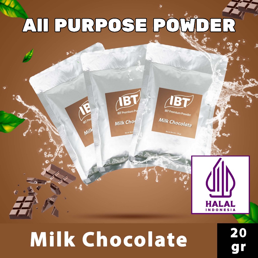 

Bahan Minuman Bubuk Rasa Milk Chocolate. Coklat IBT Premium Powder Sachet