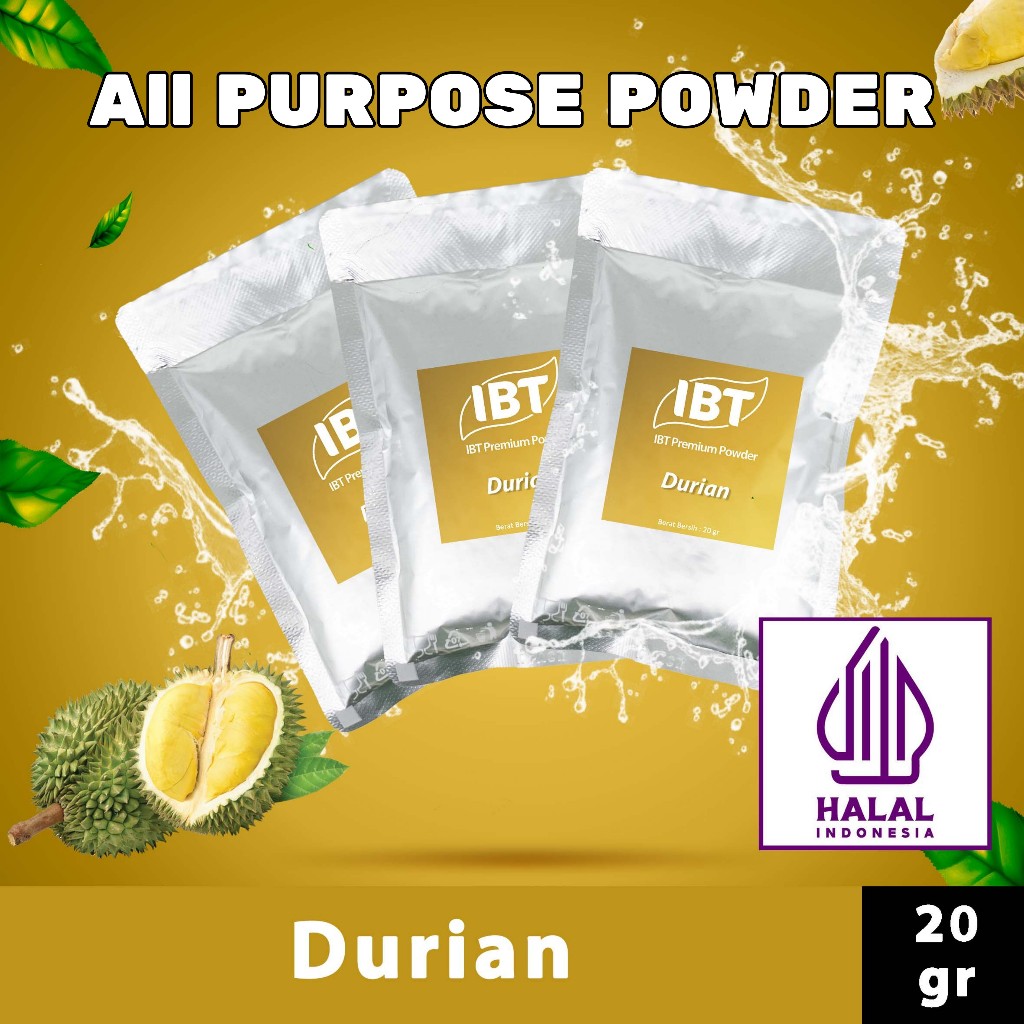 

Bahan Minuman Bubuk Rasa Durian IBT Premium Powder Sachet