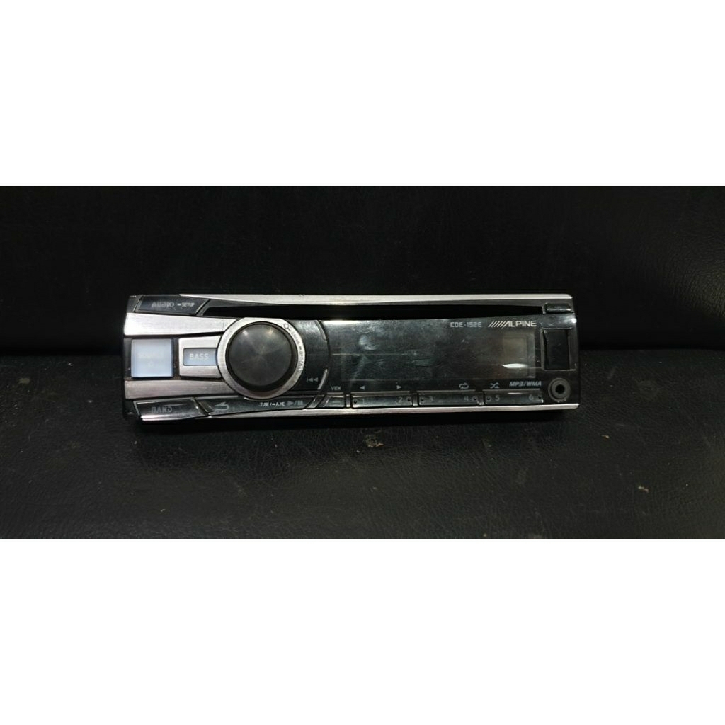 Front Face Muka Single din Alpine CDE 152 bekas normal