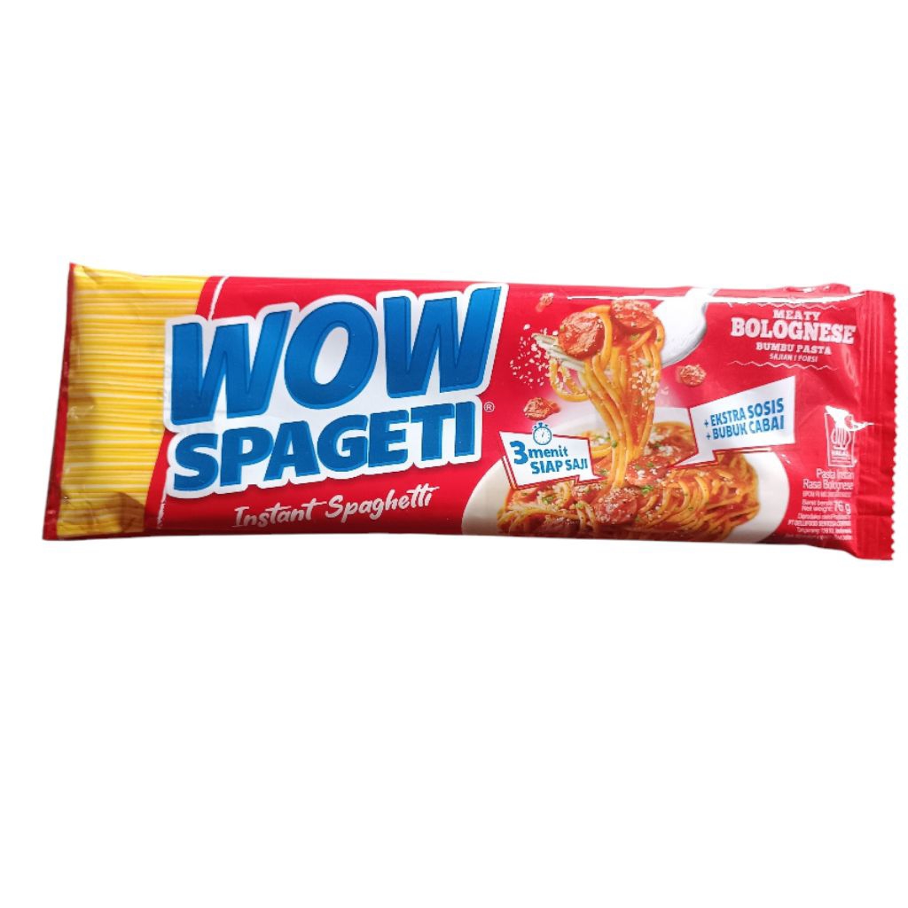 

Wow Spageti Rasa Meaty Bolognese Pasta Spagetti Instant 76gr
