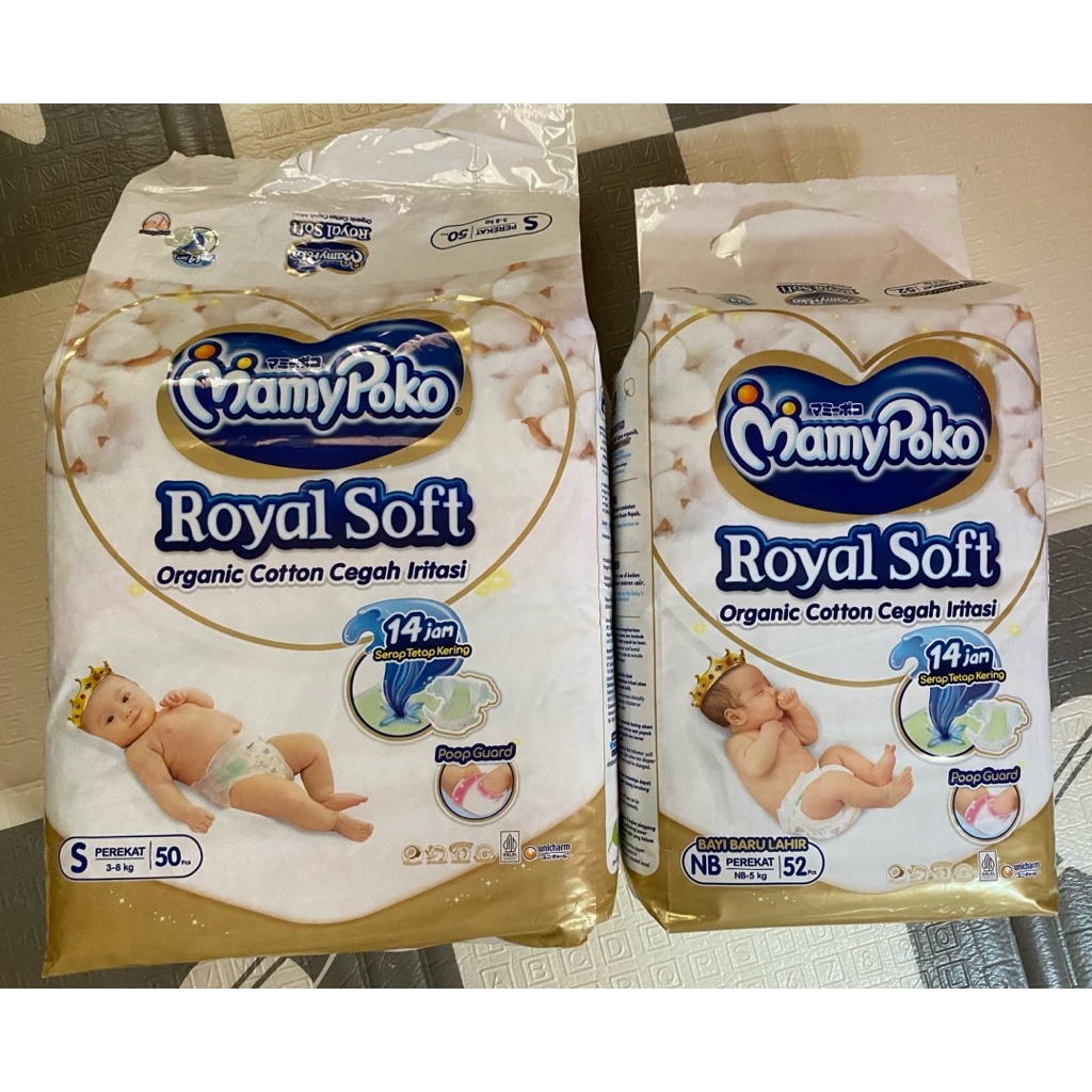 Mamypoko royal soft pampers perekat terbaik NB52 & S50