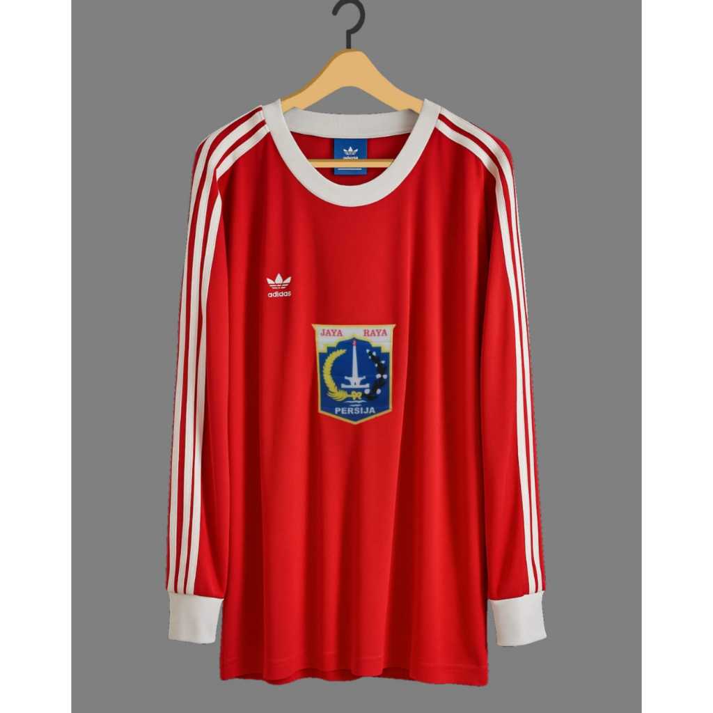 Jersey Retro Persija 1979 Jakarta Jakmania Jakartan Original Merchandise Atribut Bola Lengan Panjang