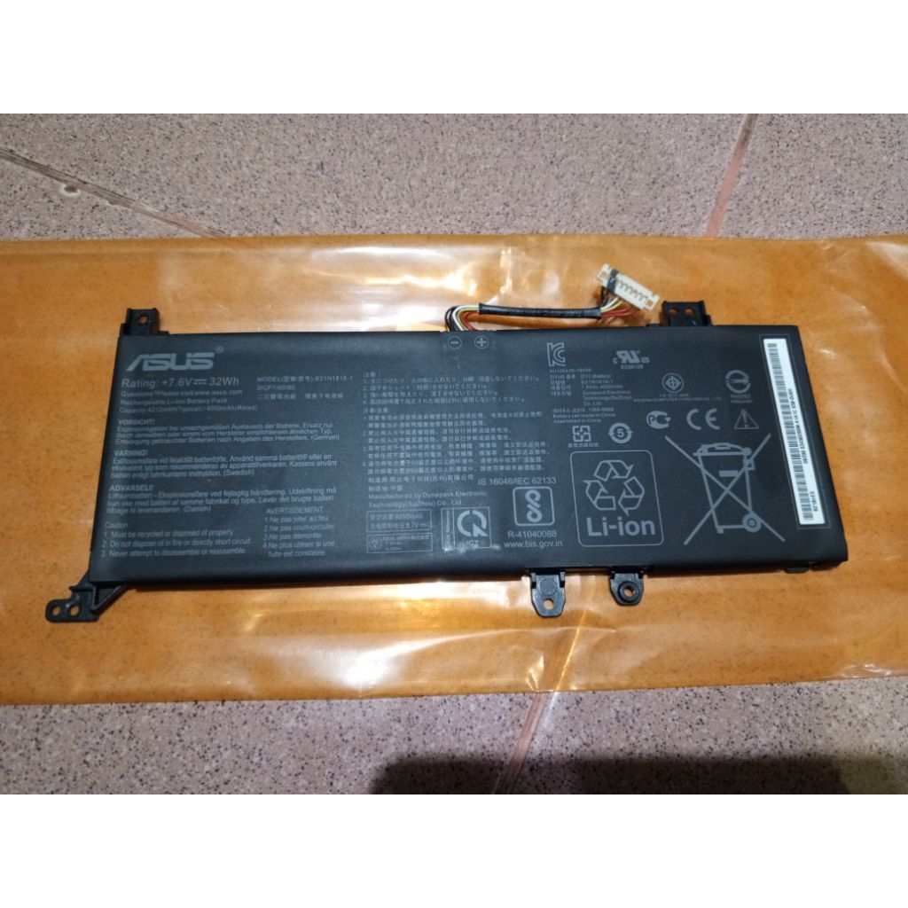 BATERAI LAPTOP ASUS VIVOBOOK X509 ORIGINAL