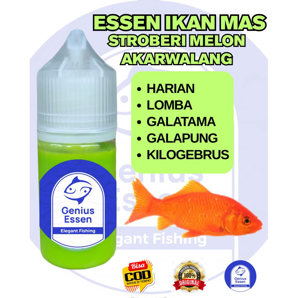 ESSEN IKAN MAS AROMA STROBERI MELON AKARWALANG essen ikan mas harian essen ikan mas lomba essen ikan