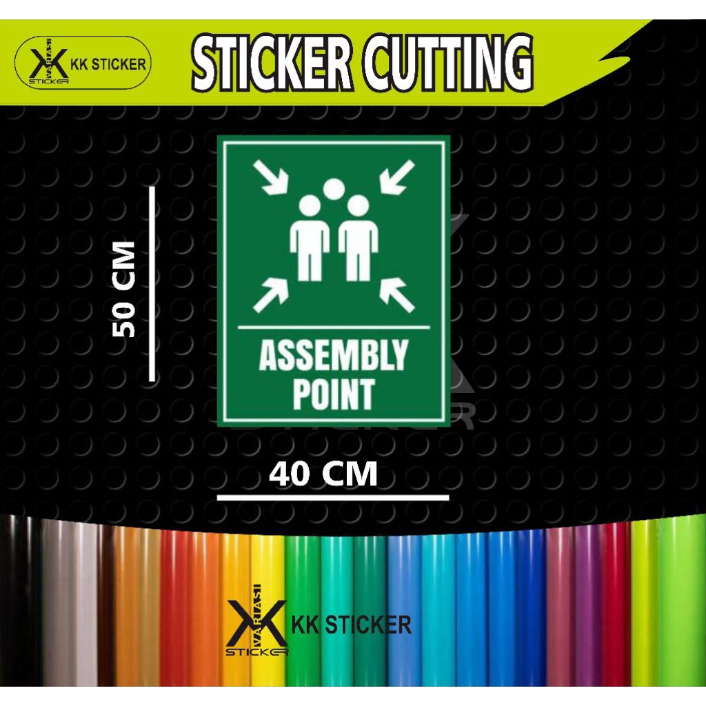 

stiker cutting TITIK KUMPUL ukuran 40 x 50 cm