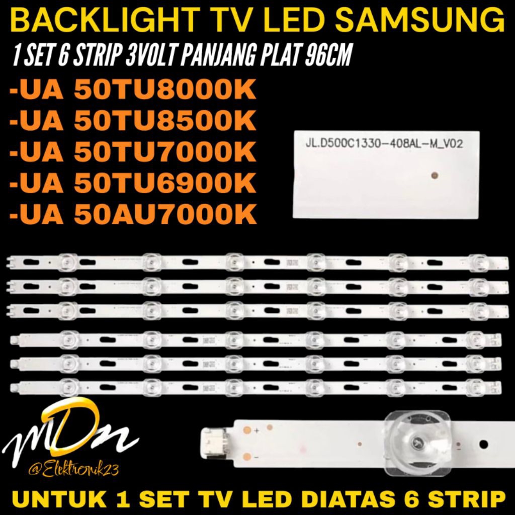 BACKLIGHT TV LED SAMSUNG 50 INCH UA-50TU8000K- UA-50TU7000K- UA-50TU8500K- UA-50TU6900K- UA-50AU7000