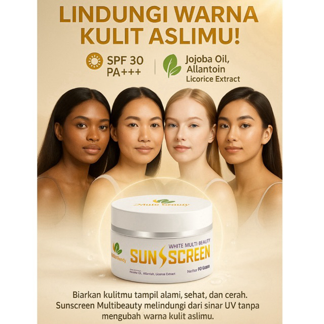 Suncreen Spf 30 PA+++ Suncreen Multibeauty 1pot isinya 10 gram Suncreen Murah Suncreen Untuk Anak Su