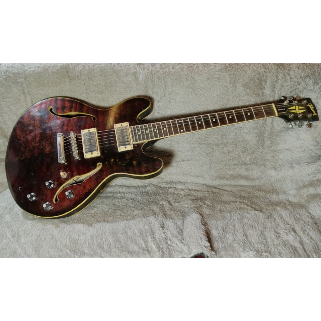 gitar listrik hollow body Gibson custom upgrade pickup GNB fret medium jumbo