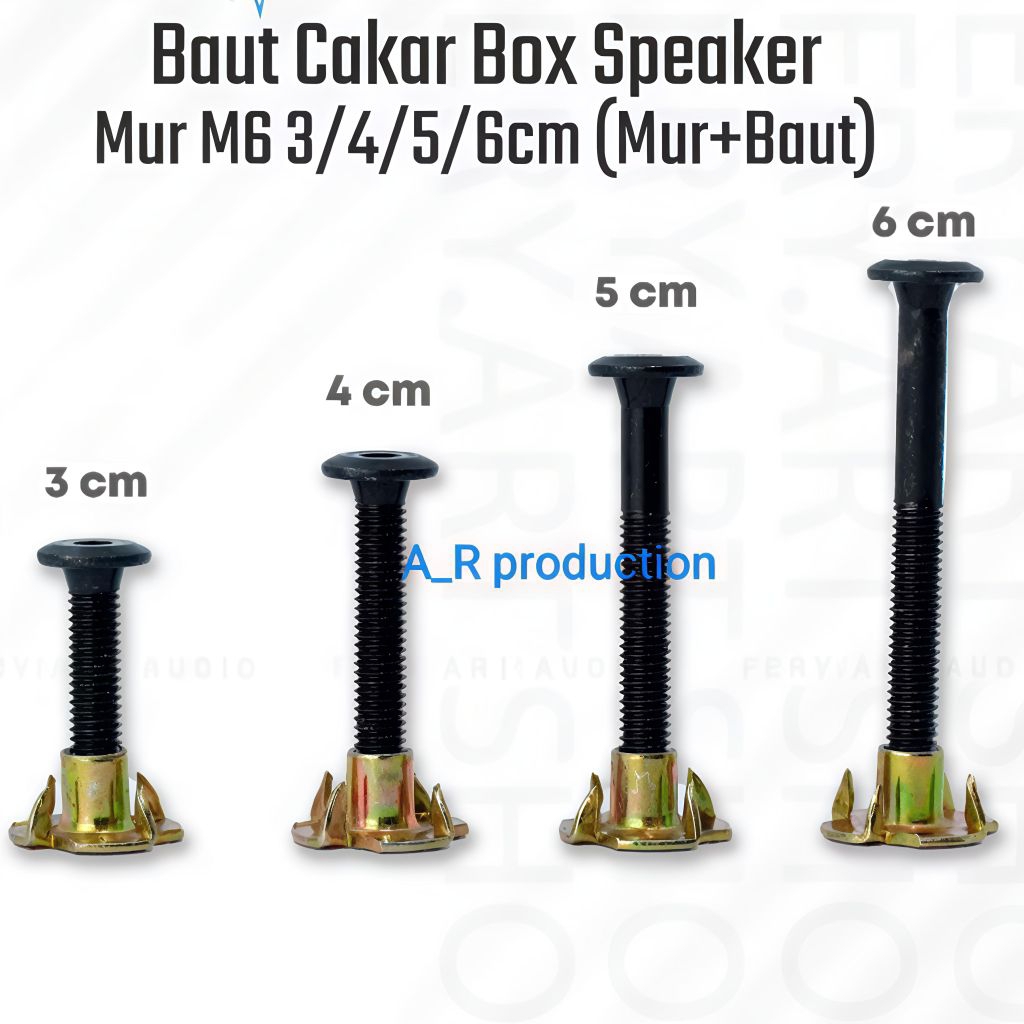 Baut cakar box speaker M6 pjg 3cm/4cm/5cm/6cm Baut Jcbc M6x30 M6x40 M6x50 M6x60 baut bok spiker spea