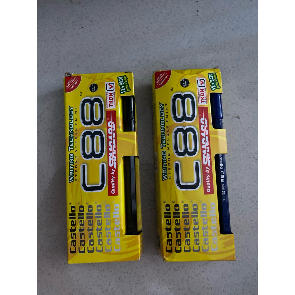 

BALLPOINT STANDARD C88 HITAM/BIRU (12 pcs+1 pcs)