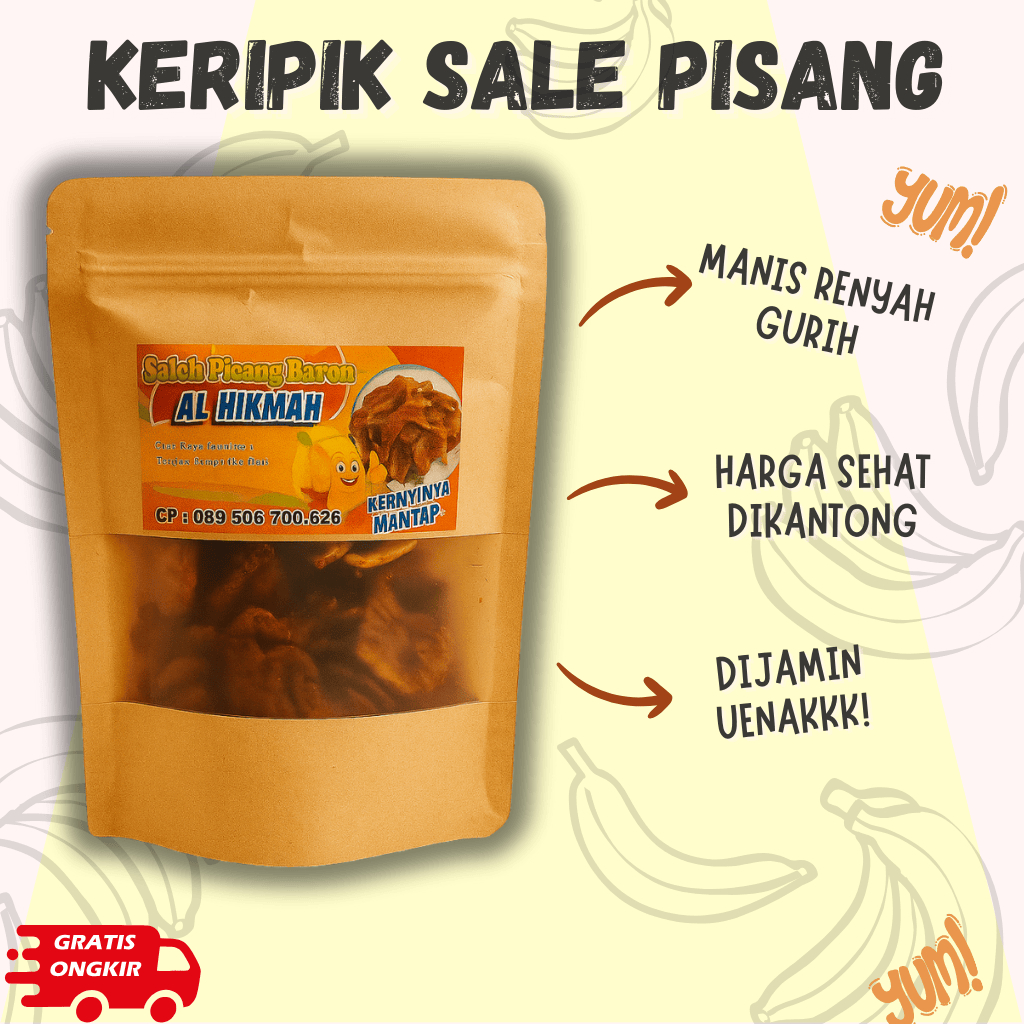 Cemilan Sale Pisang Kering Manis Khas Cilacap 100 gr
