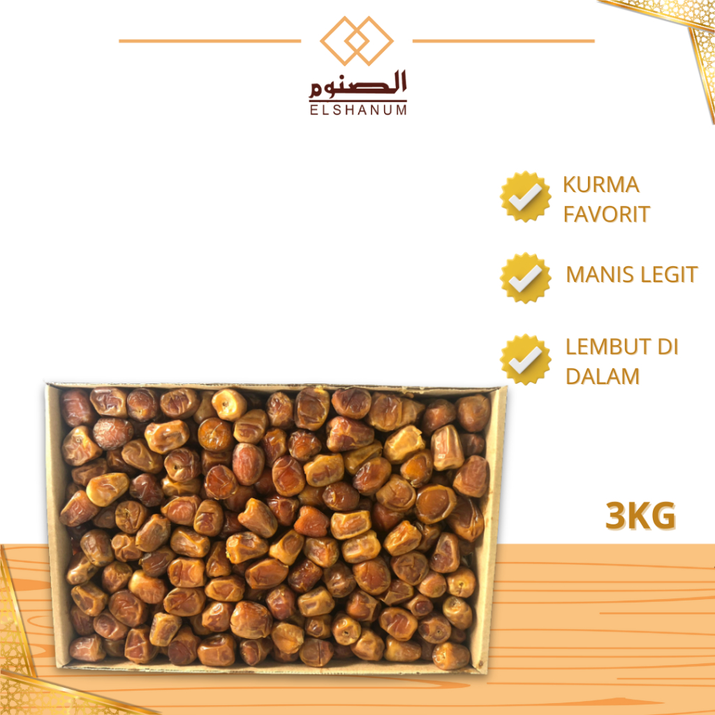 

Kurma Sukari Original Peremium 3kg, Empuk Lembut Dan Basah, Oleh-Oleh Haji Dan Umroh, Shabani Store