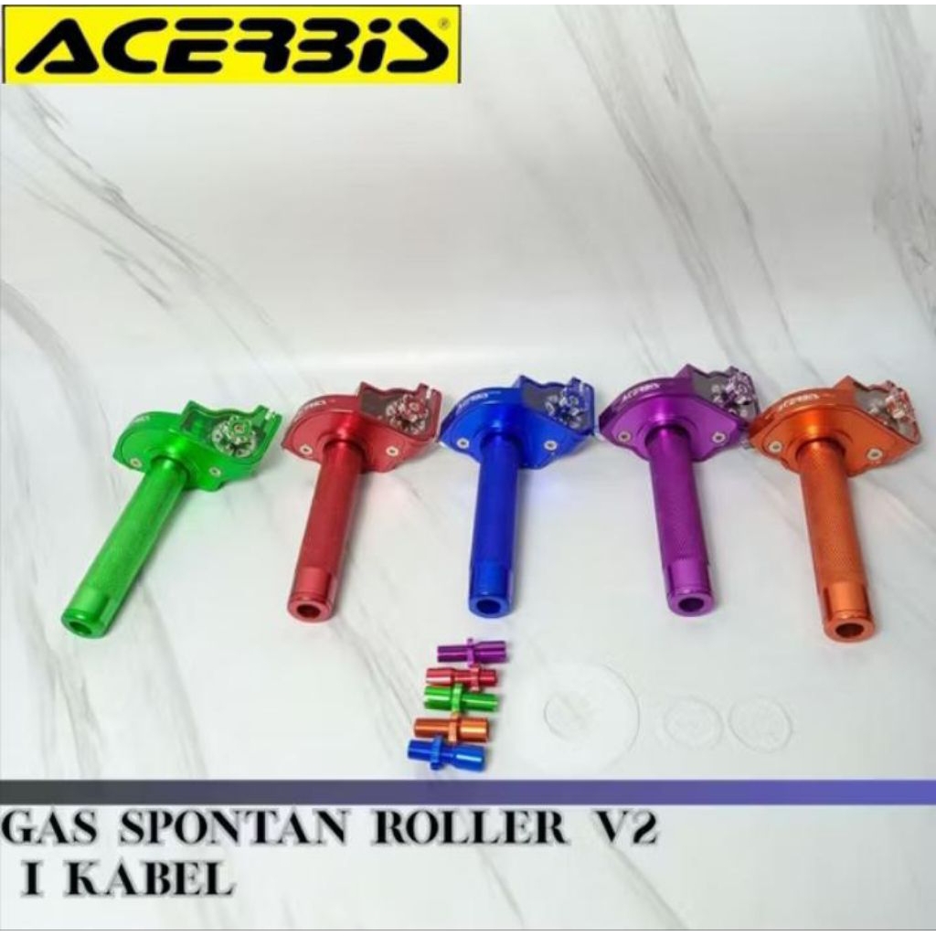 Gas Spontan Acerbis V2 Full CNC 1 Kabel Panjang 110cm Matic Bebek dan Moge Bisa Pakai Beat Vario Sco