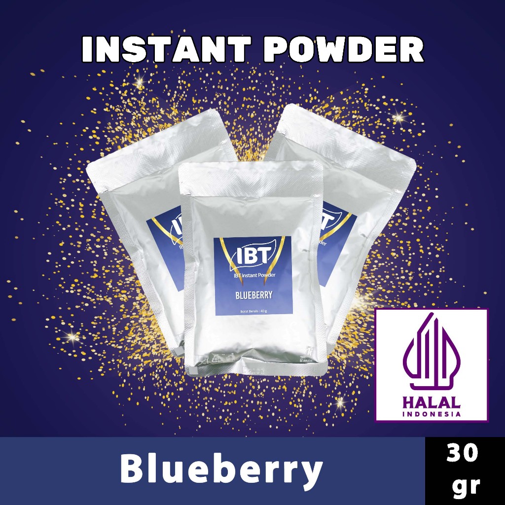 

Bahan Minuman Bubuk Rasa Blueberry. Bluberi Instant IBT Drink Powder Sachet