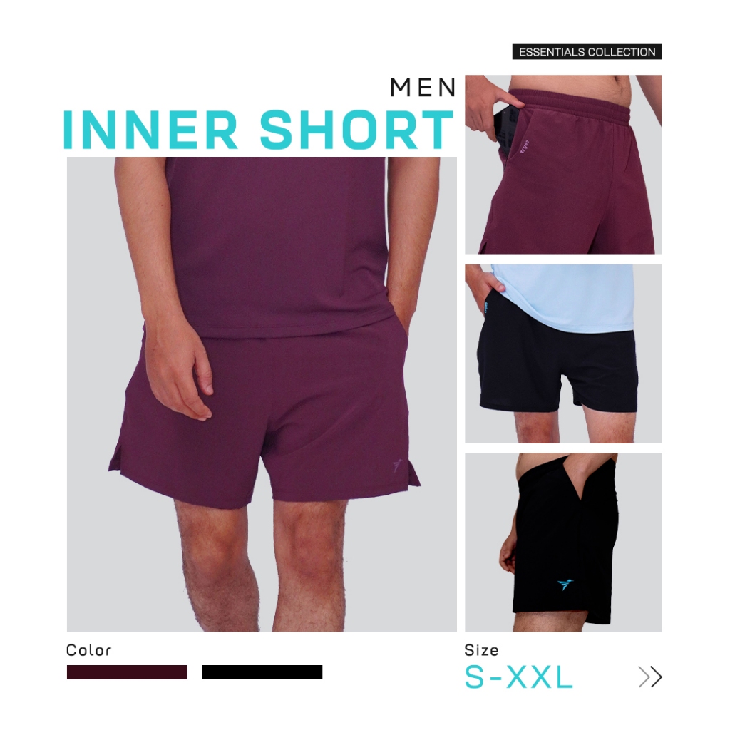 Trijee - ES Inner Short Men / Celana Olahraga Pria / Celana Pendek Olahraga Pria / Celana Pendek Pri