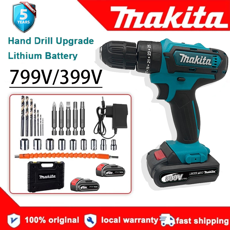 MAKITA 399V Mesin Bor Impact Drill / Bor baterai / Bor Tanpa Kabel / Bor Listrik / Bor Listrik Set /