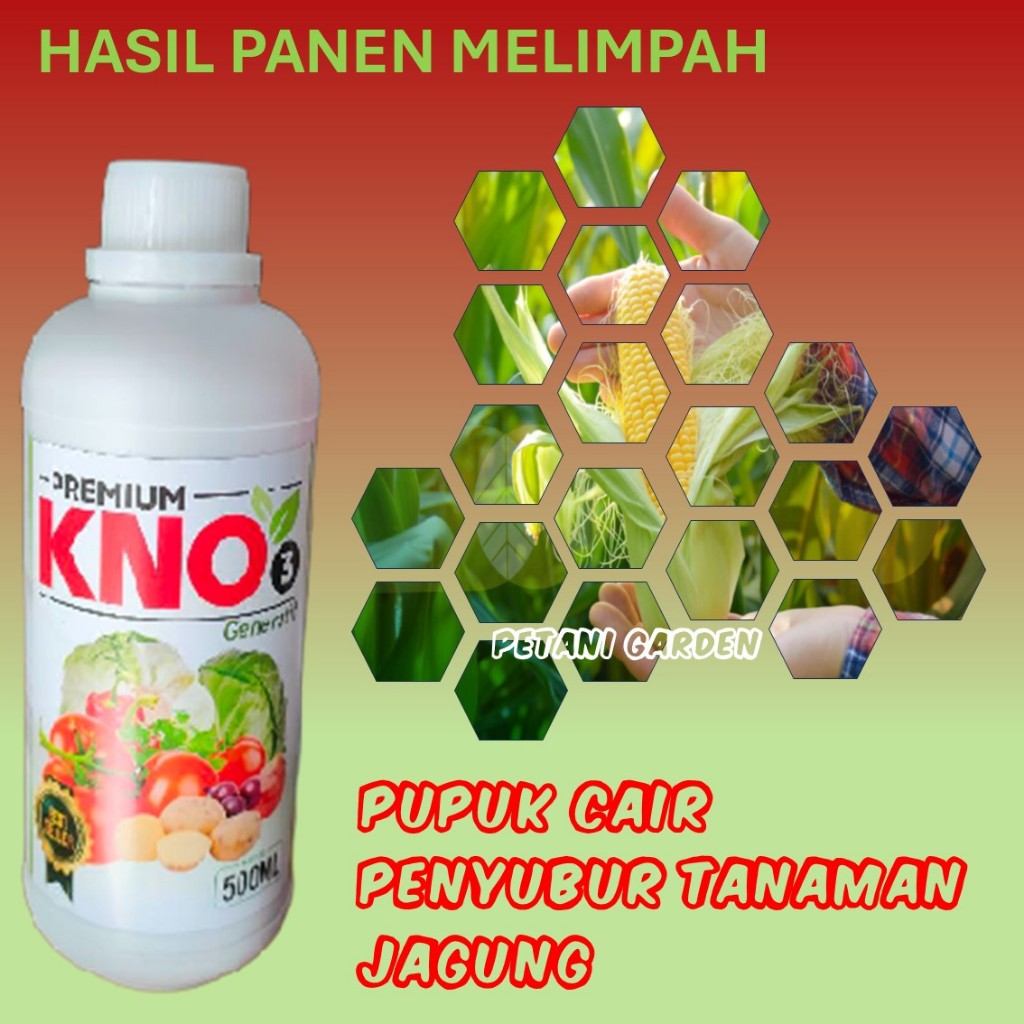 Pupuk KNO3 Kalium Nitrat Cair Serbuk Penyubur Tanaman Jagung Pelebat Tongkol Besar Seragam Daun Subu