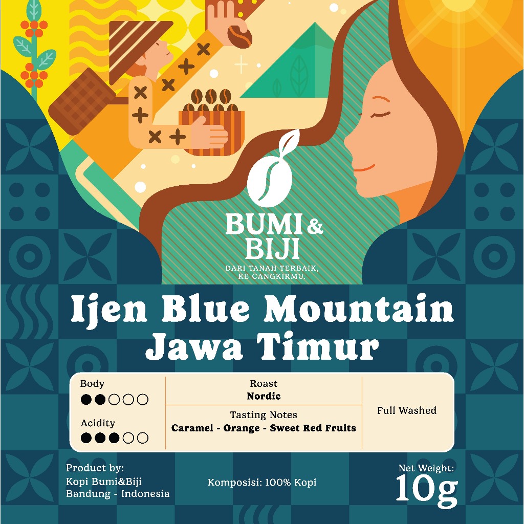 

Dripbag Coffee Arabica Origin Ijen Blue Mountain by Kopi Bumi&Biji