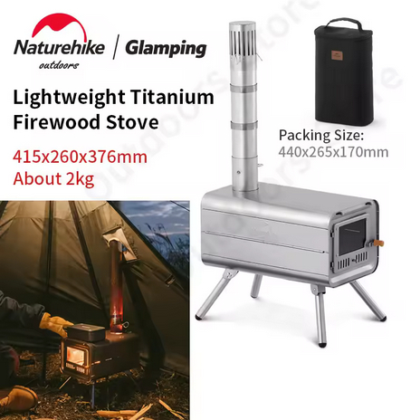 KOMPOR TITANIUM FIREWOOD STOVE NATUREHIKE NH21RJ008