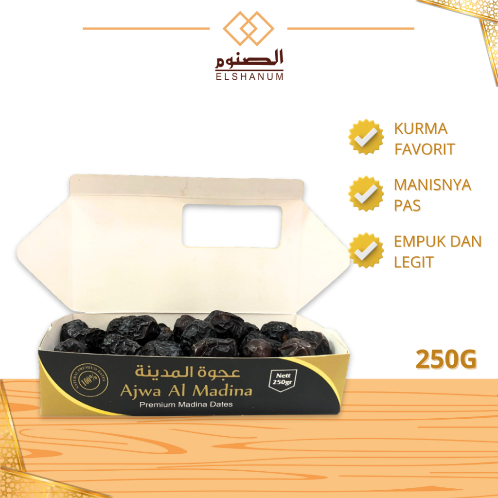 

Ajwa Kurma Premium NR 250gr / Kurma Ajwa Original Premium / Shabani.Store / Elshanum Grup / Kurma