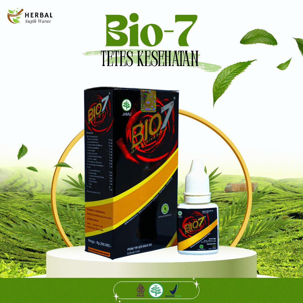 

BIO7 Tetes Herbal – Detoks, Regenerasi Sel, Ambeien, Wasir, Stamina, Pencernaan | Original BPOM