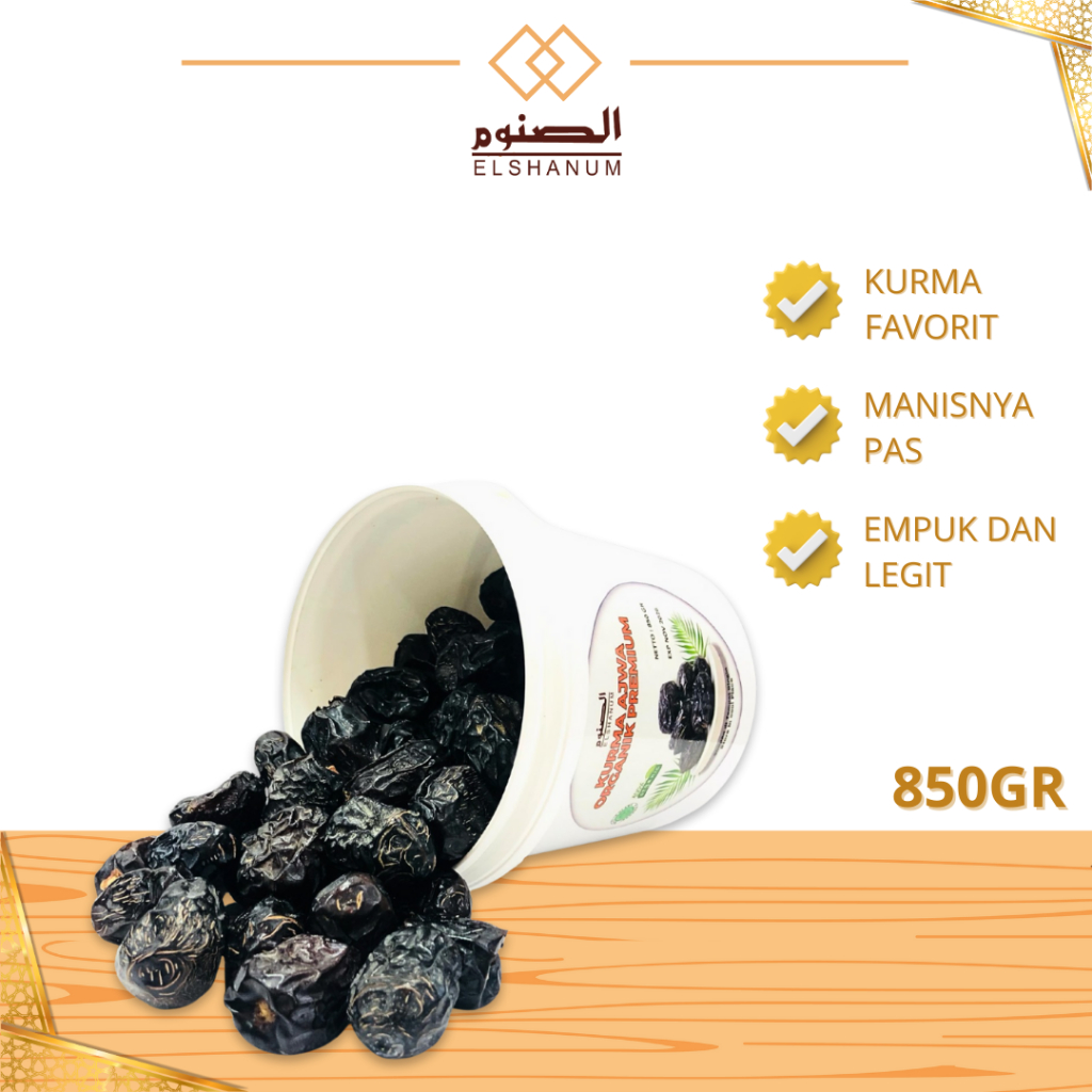 

Ajwa Kurma Premium Ember 850gr / Kurma Ajwa Original Premium / Kurma Ajwa Al Madinah Original