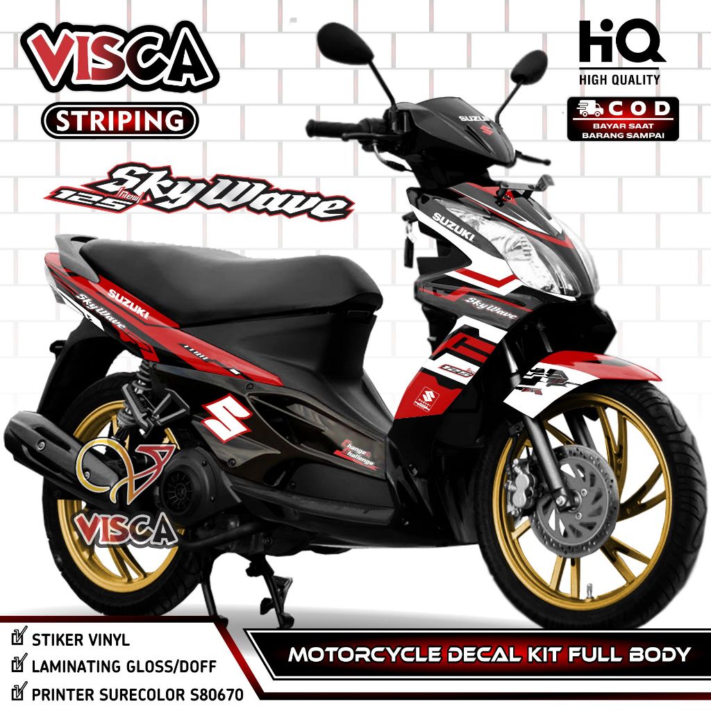 Decal Skywave Full Body - Stiker Skywave Full Body - Dekal Skywave Full Body - Striping Skywave Vari