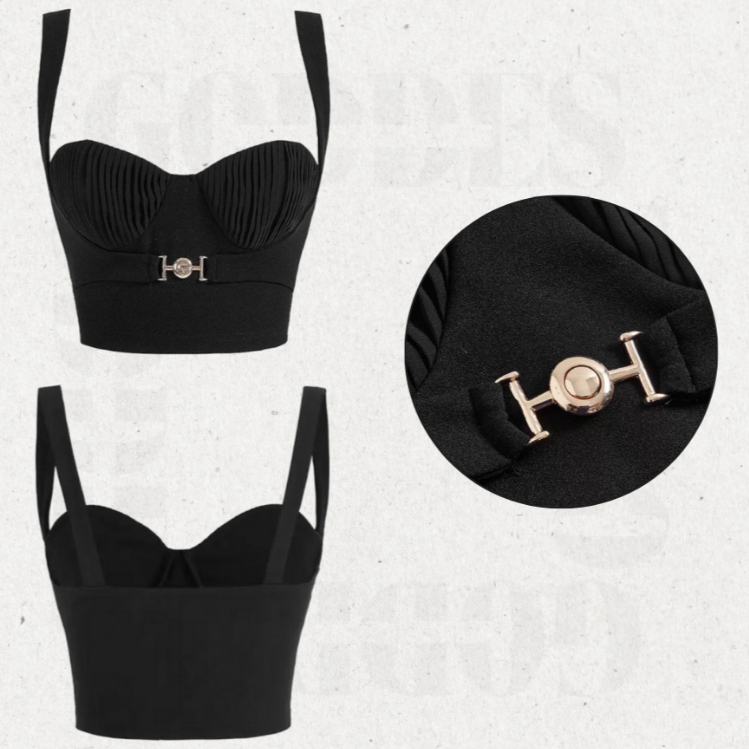 Bustier Gold Chain Cami Top | SHEIN | Corset Top with Gold Detail | Tank Top Fit Body | Stuctured Bu