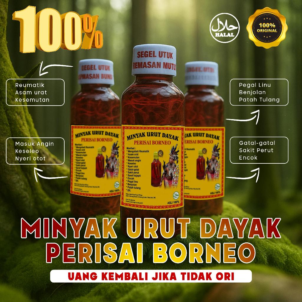 Minyak Urut Dayak Ampuh Perisai Borneo – Terbukti Ampuh Obat Otot, Sendi & Tulang
