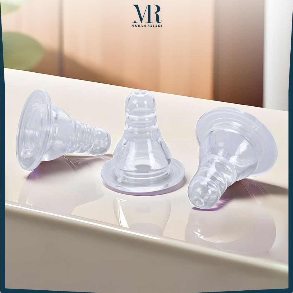 EC Eceran Dot Silikon Botol Susu Bayi Dot Nipple Bayi BPA FREE / Nipple Peristaltik Size S M L Silic