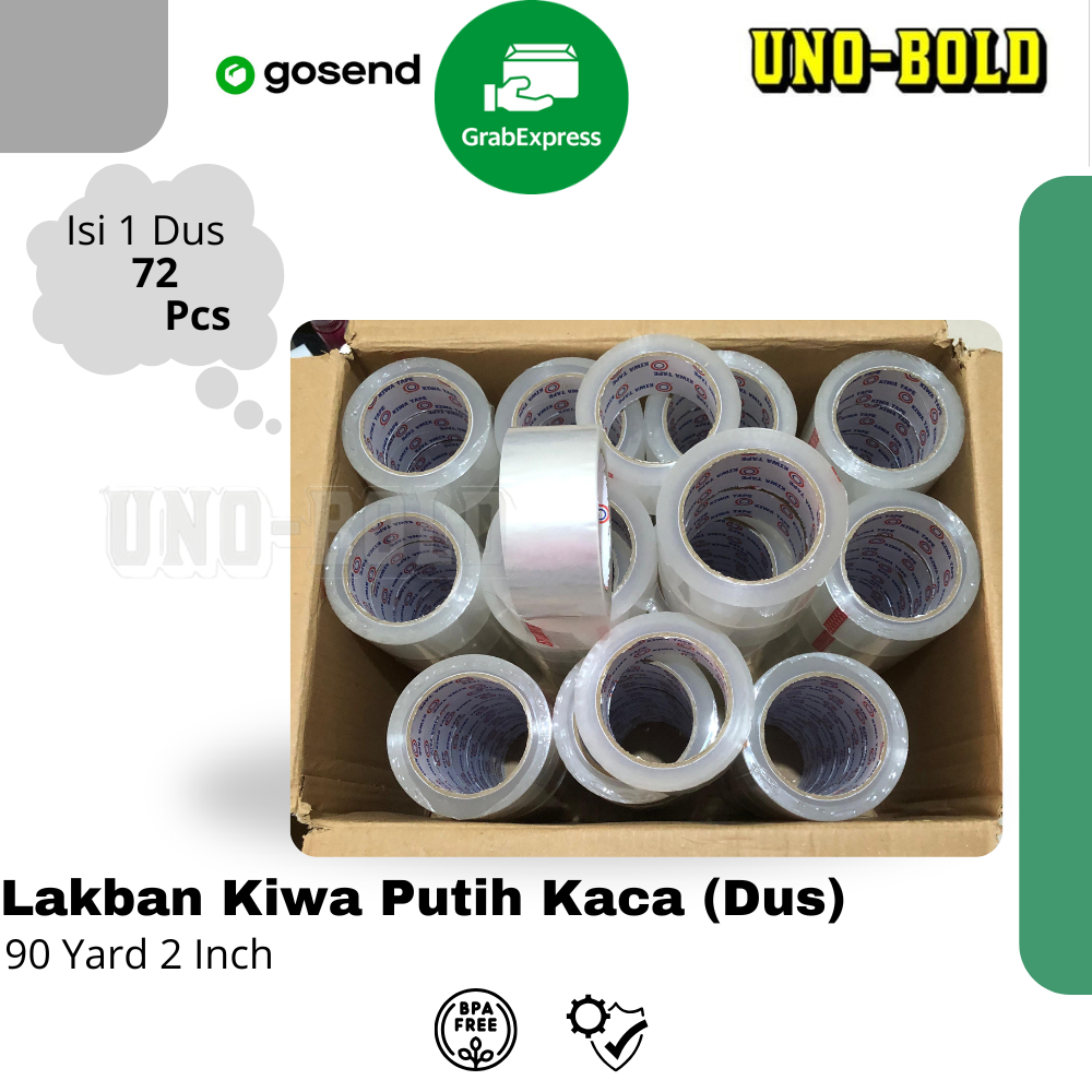 

LAKBAN KIWA TAPE 48MMX90YARD ( 1 Dus 72 Pcs )PALING MURAH BERKUALITAS