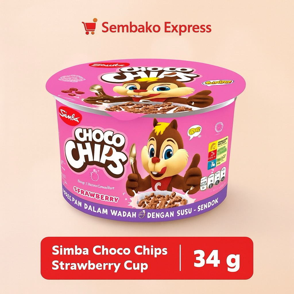 

Simba Choco Chips Strawberry Cup 34 g