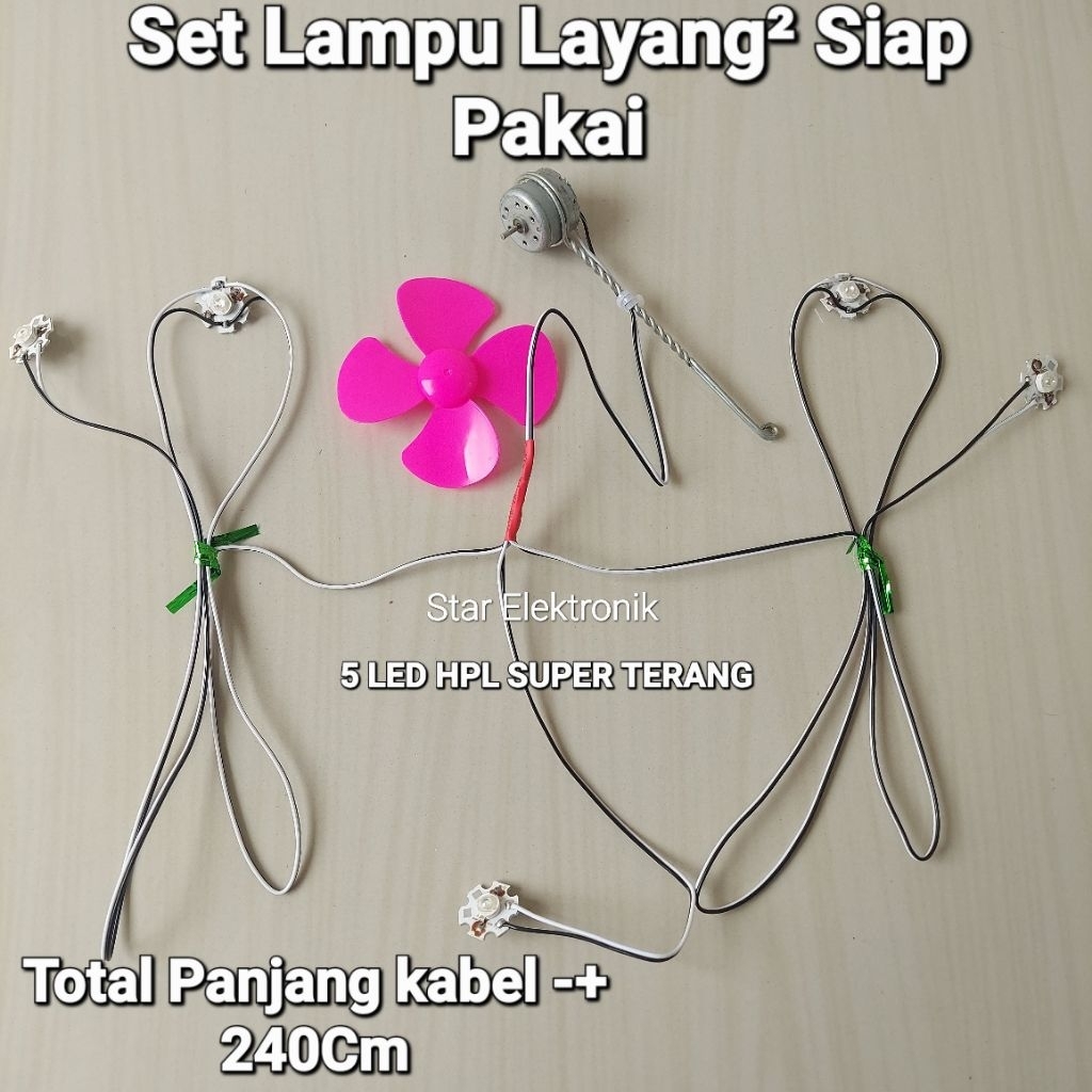 PAKET Dinamo DUDUKAN dan lampu Led layang layang siap pakai