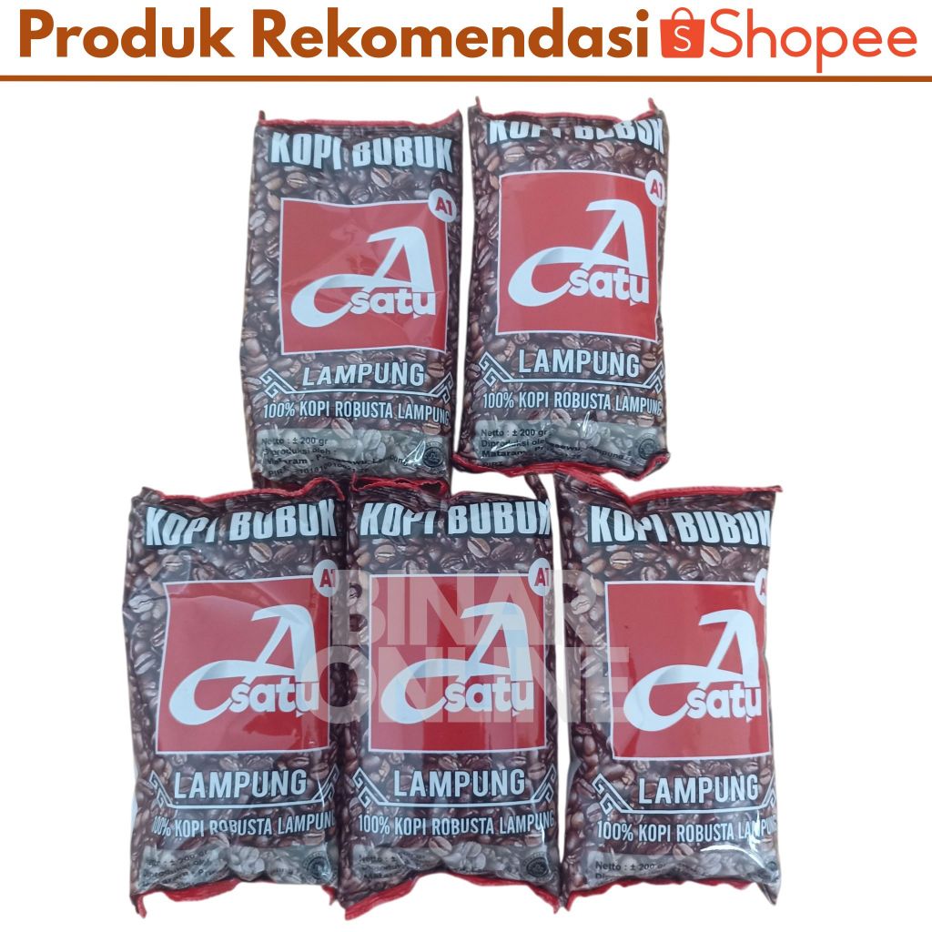 

Kopi Bubuk ASATU A1 1kg Robusta Asli Pringsewu Lampung Murah [5 x 200 gram]