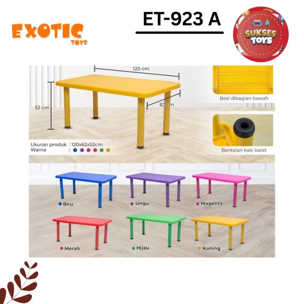 MEJA EXOTIC ET-923 BENTUK PERSEGI PANJANG