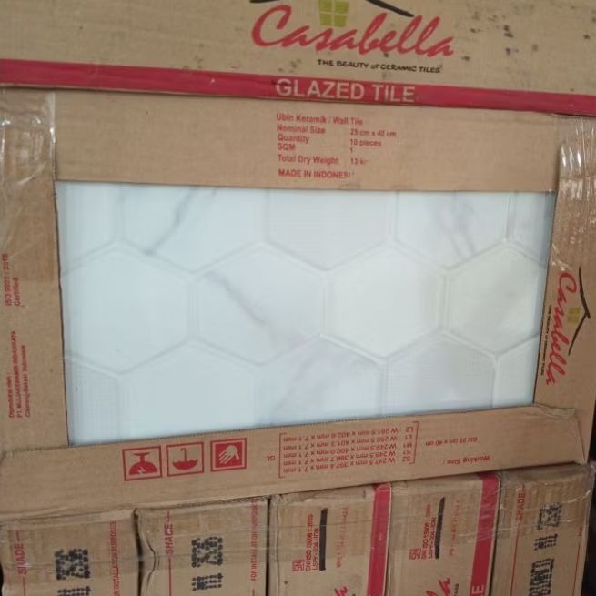 keramik dinding casabella 25x40 Glossy timbul