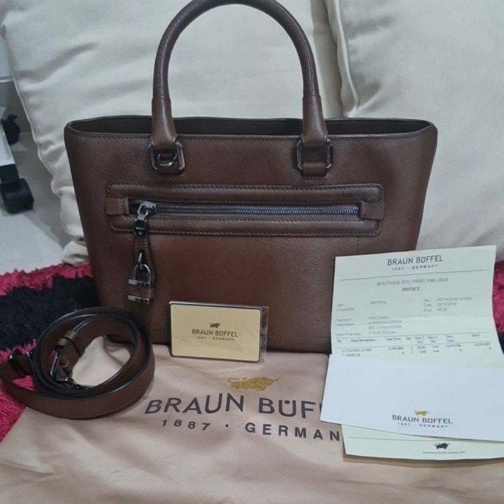 tas braun buffel preloved