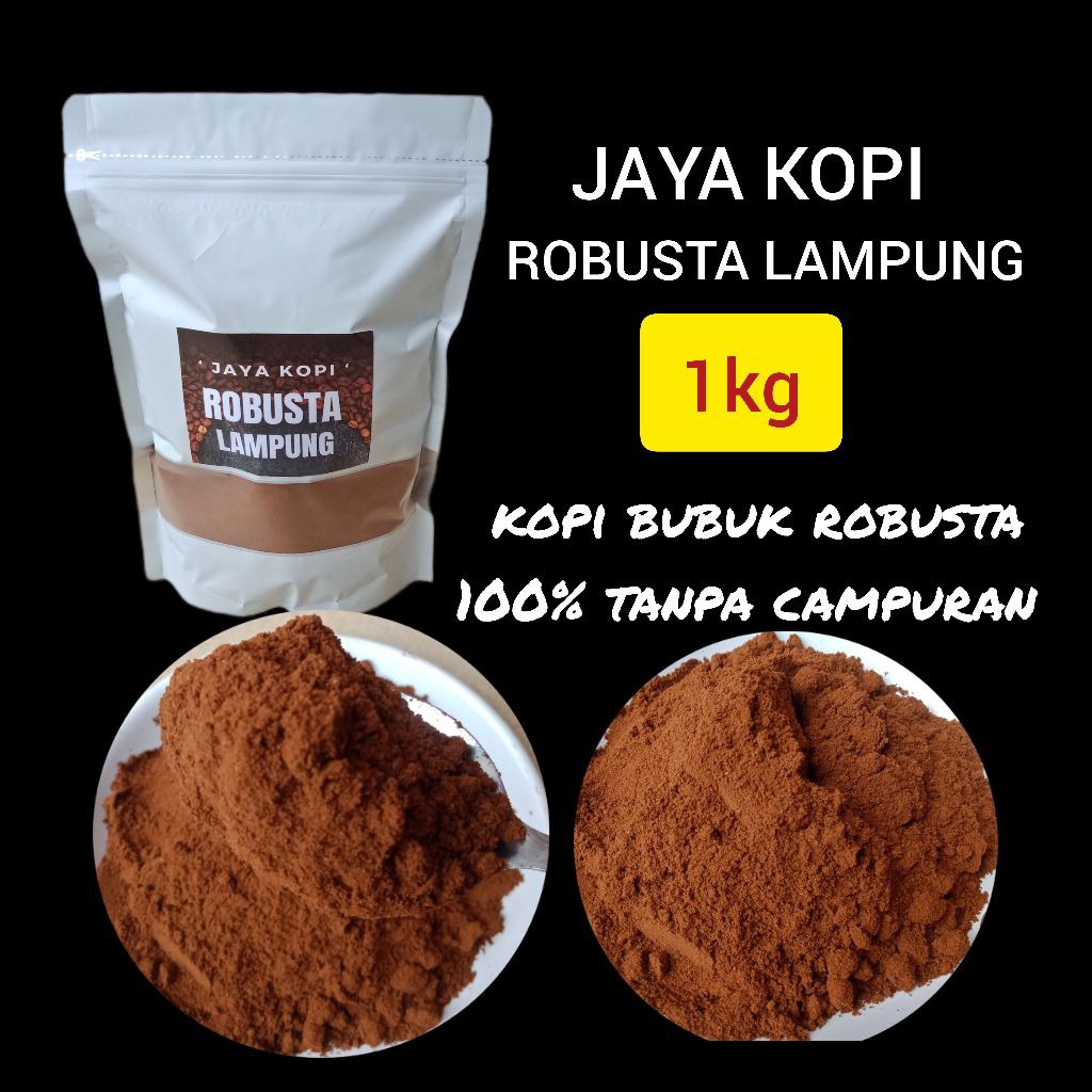 

(roasting)kopi bubuk robusta Lampung 1kg 100% murni tanpa campuran