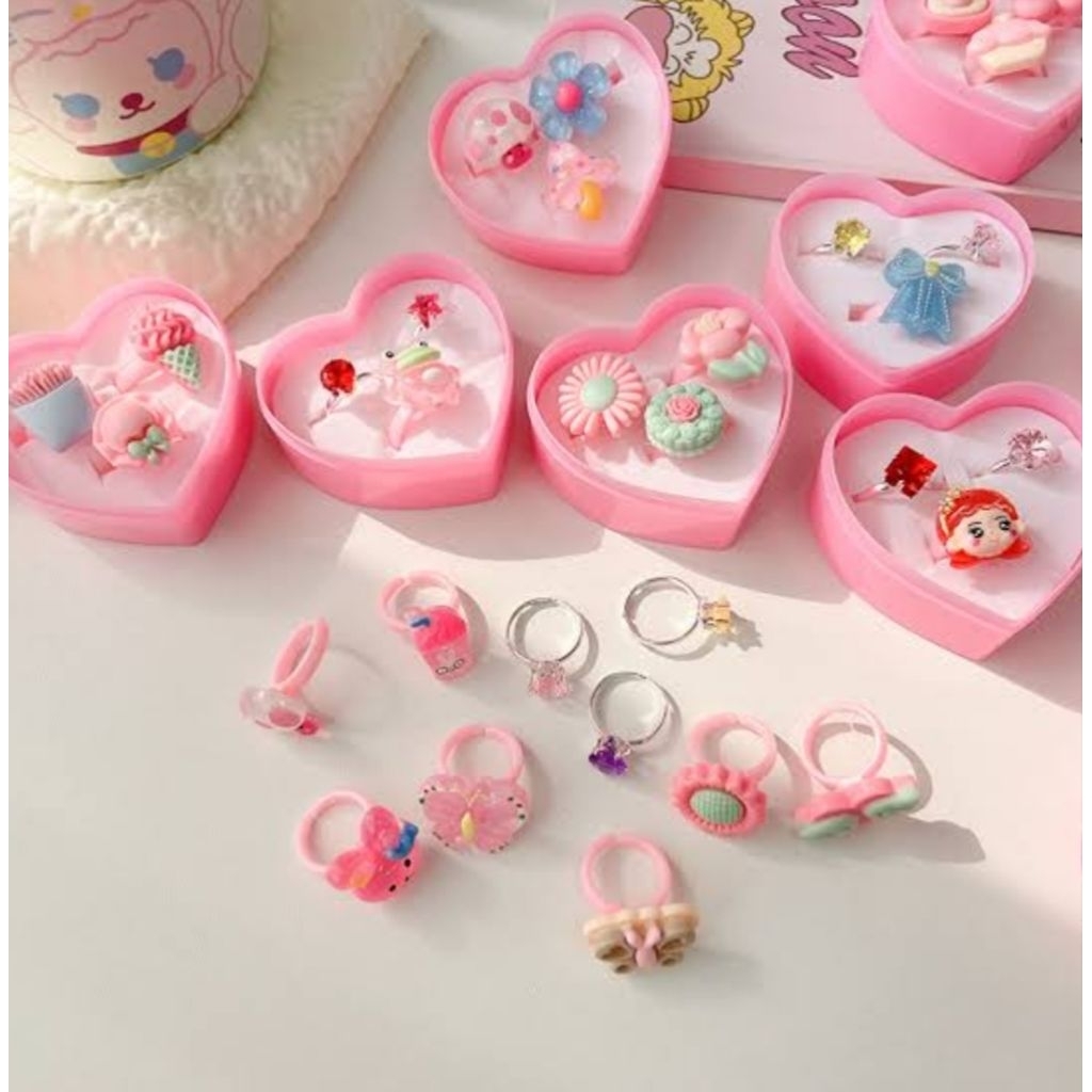 Cincin Mainan Anak Set - Cincin Anak-anak Lucu - Aksesoris Anak-anak