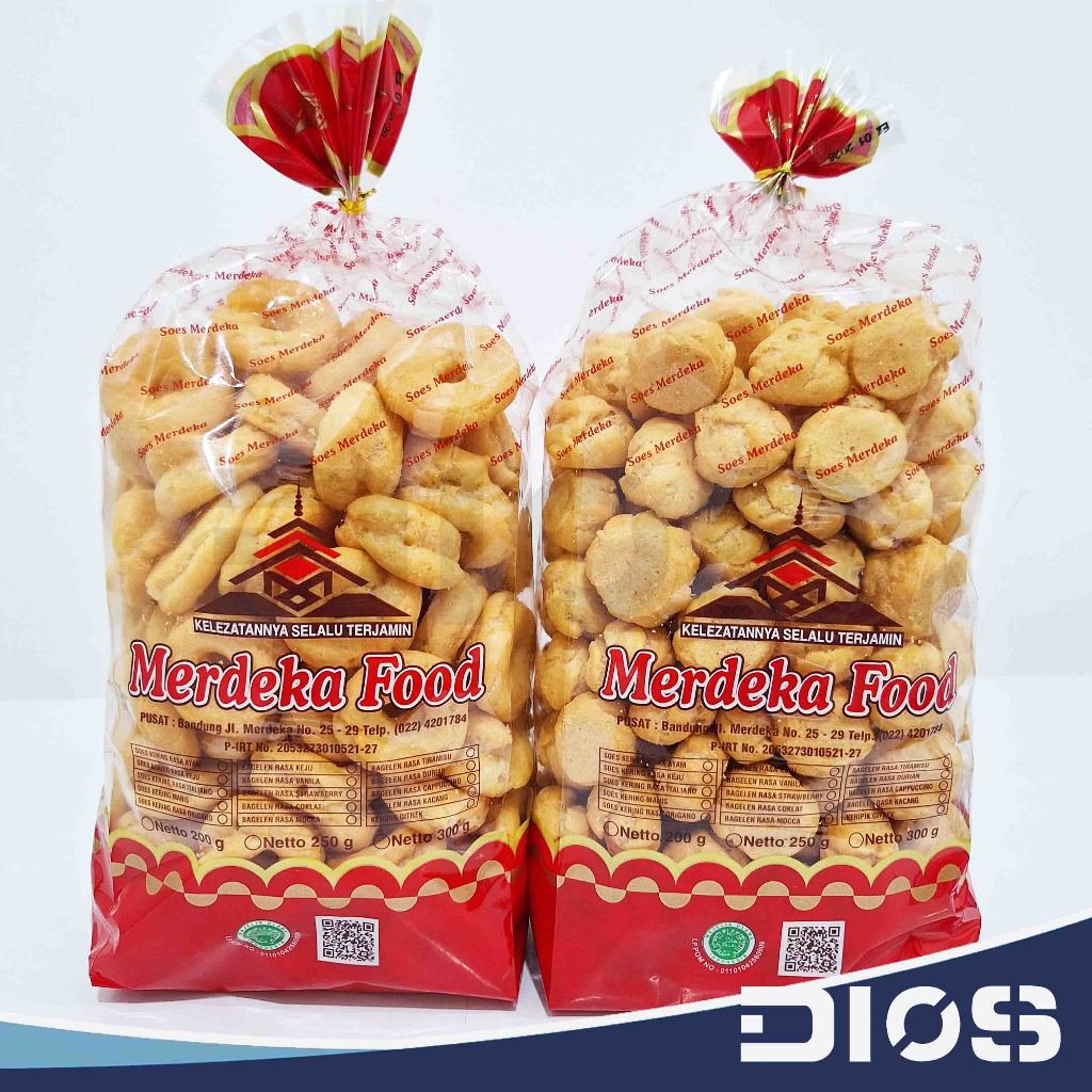 

Soes MERDEKA Kering 200gr Kemasan Plastik Halal Oleh-Oleh Khas Bandung