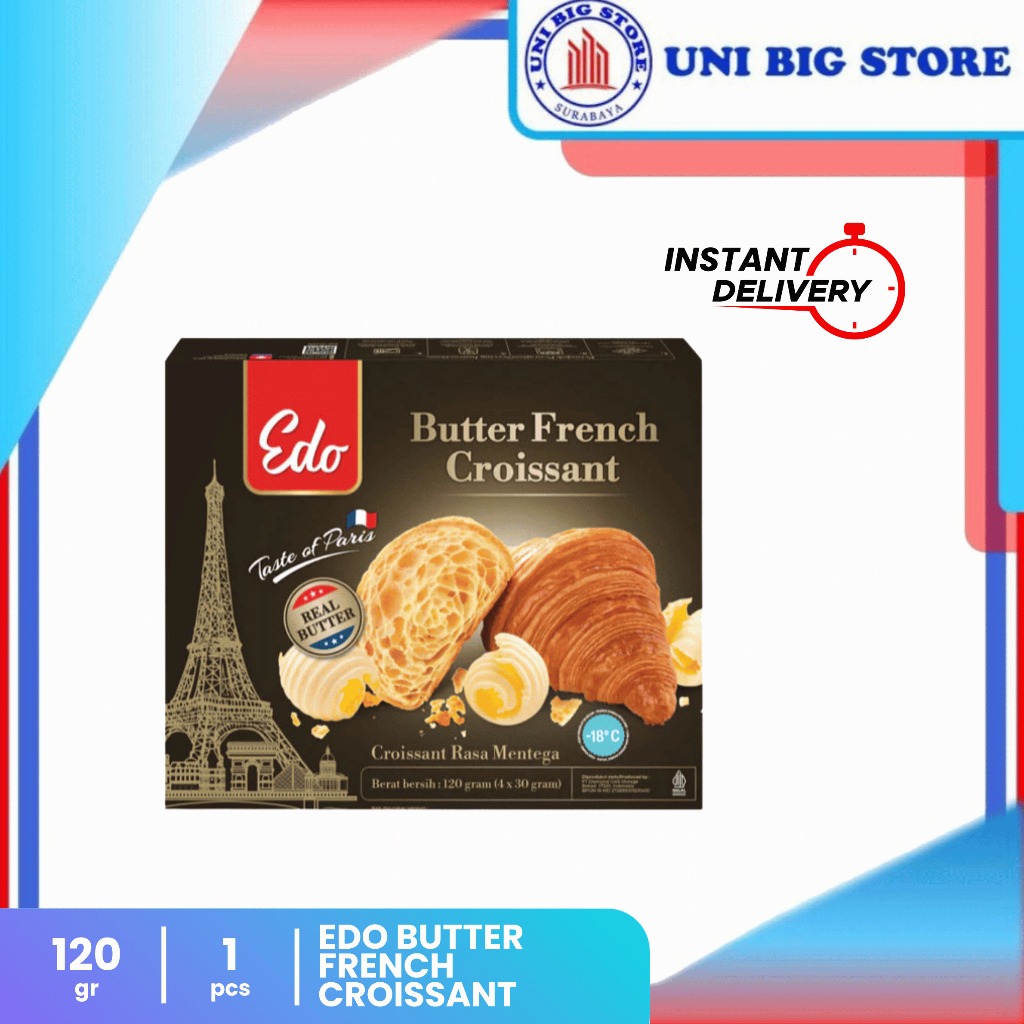 

EDO Butter French Croissant ~ 120 gr Croissant Rasa Mentega